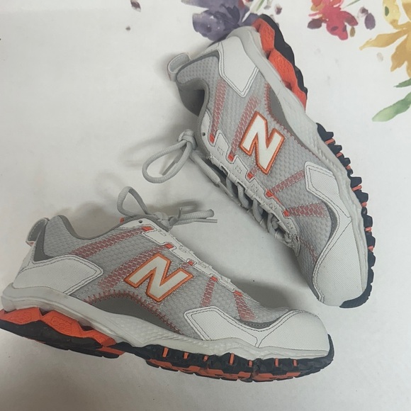 New Balance Other - New Balance Light Gray with Orange Accents Sneakers
